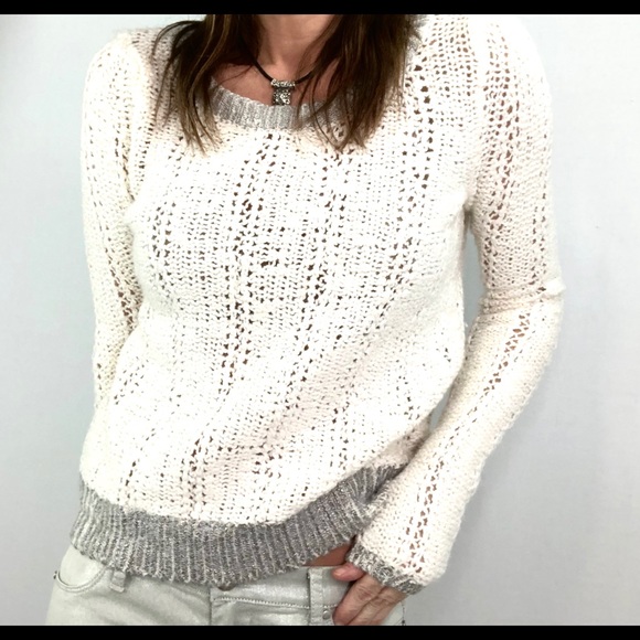 Anthropologie Sweaters - Anthropologie Moth Sz XS cableknit sweater wool bl